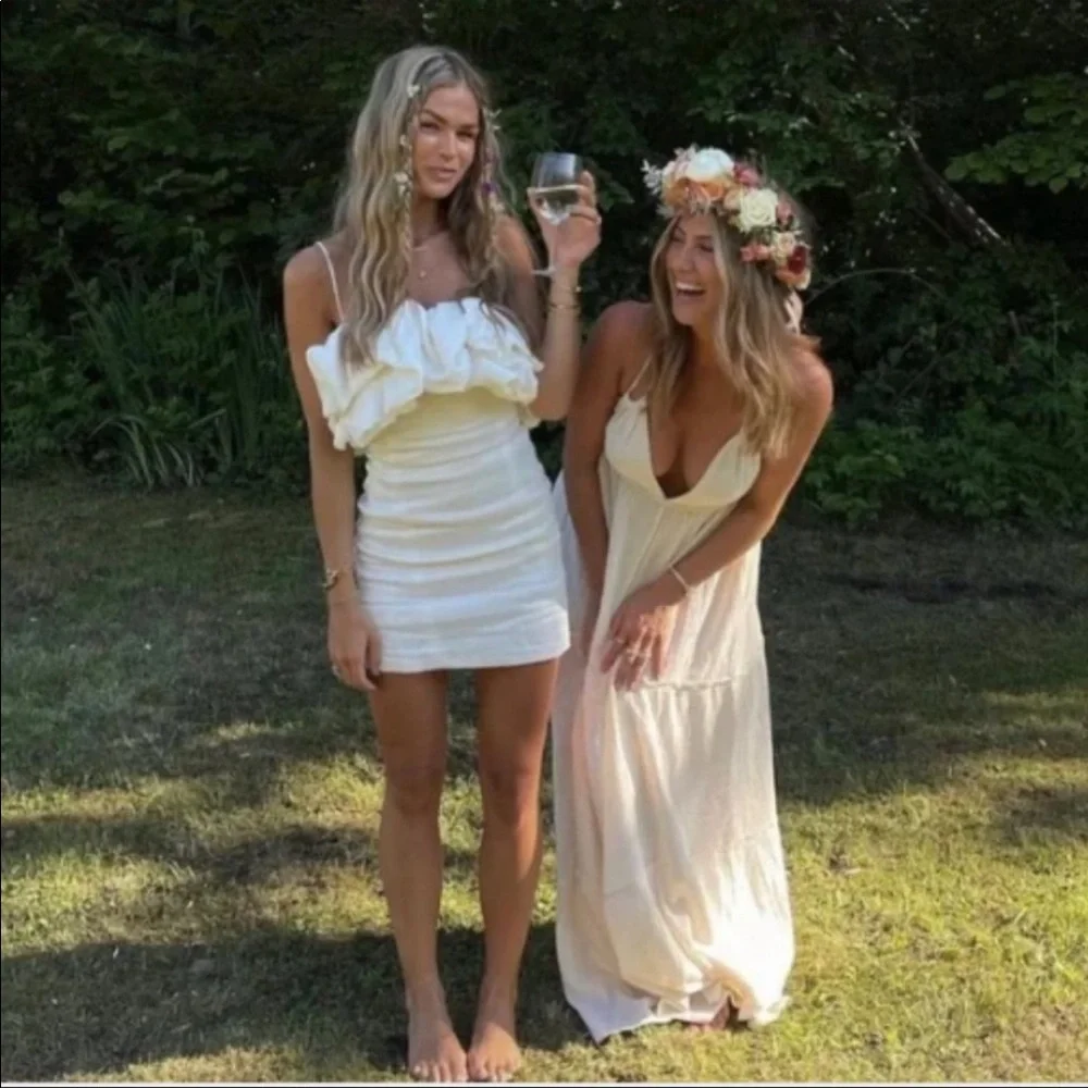 Zara Cream Ruffle Strap Dress - ✨ Bloggers Fav! - Picture 9 of 13